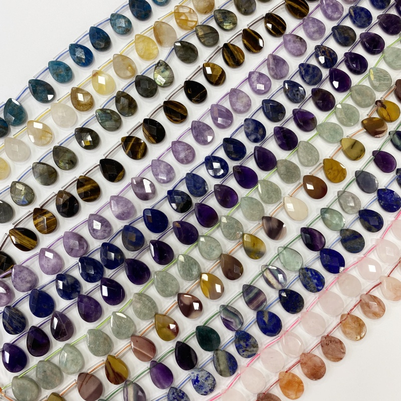 Perles en vrac facettées en fo - Crystal Pendant Necklace Natural Stone avis et prix