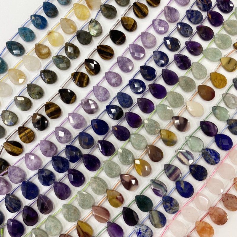 Perles en vrac facettées en fo - Crystal Pendant Necklace Natural Stone avis et prix
