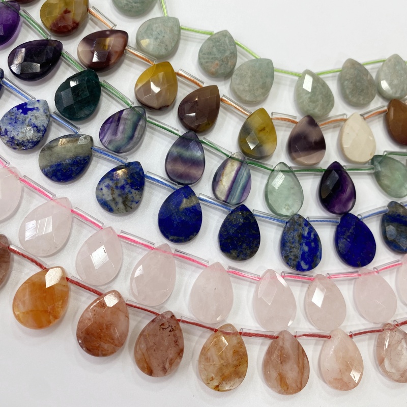 Perles en vrac facettées en fo - Crystal Pendant Necklace Natural Stone avis et prix