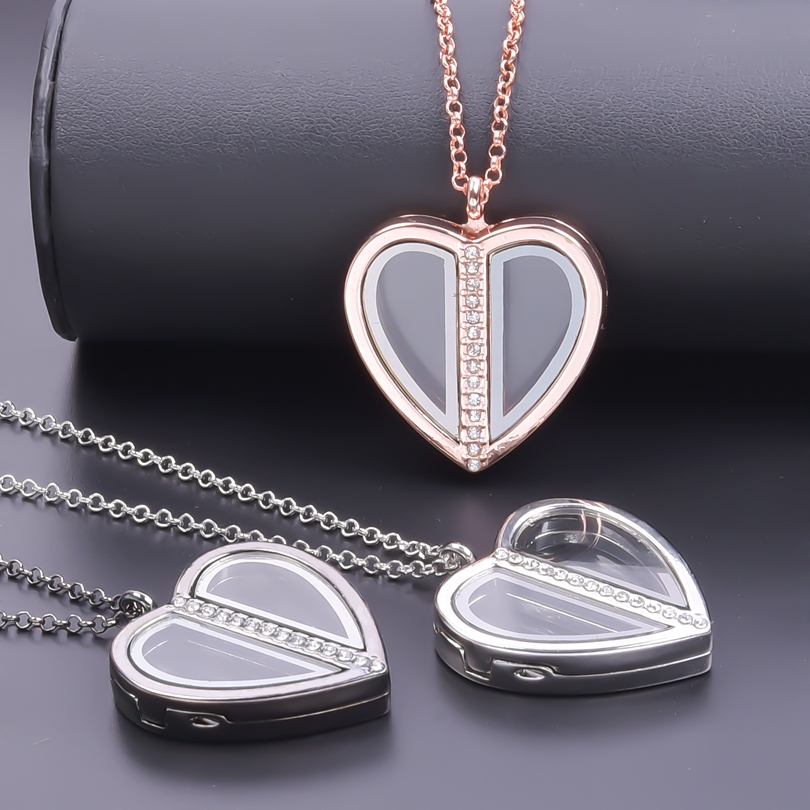 Collier à pendentif coeur magn - Heart Locket Necklace Photo avis et prix