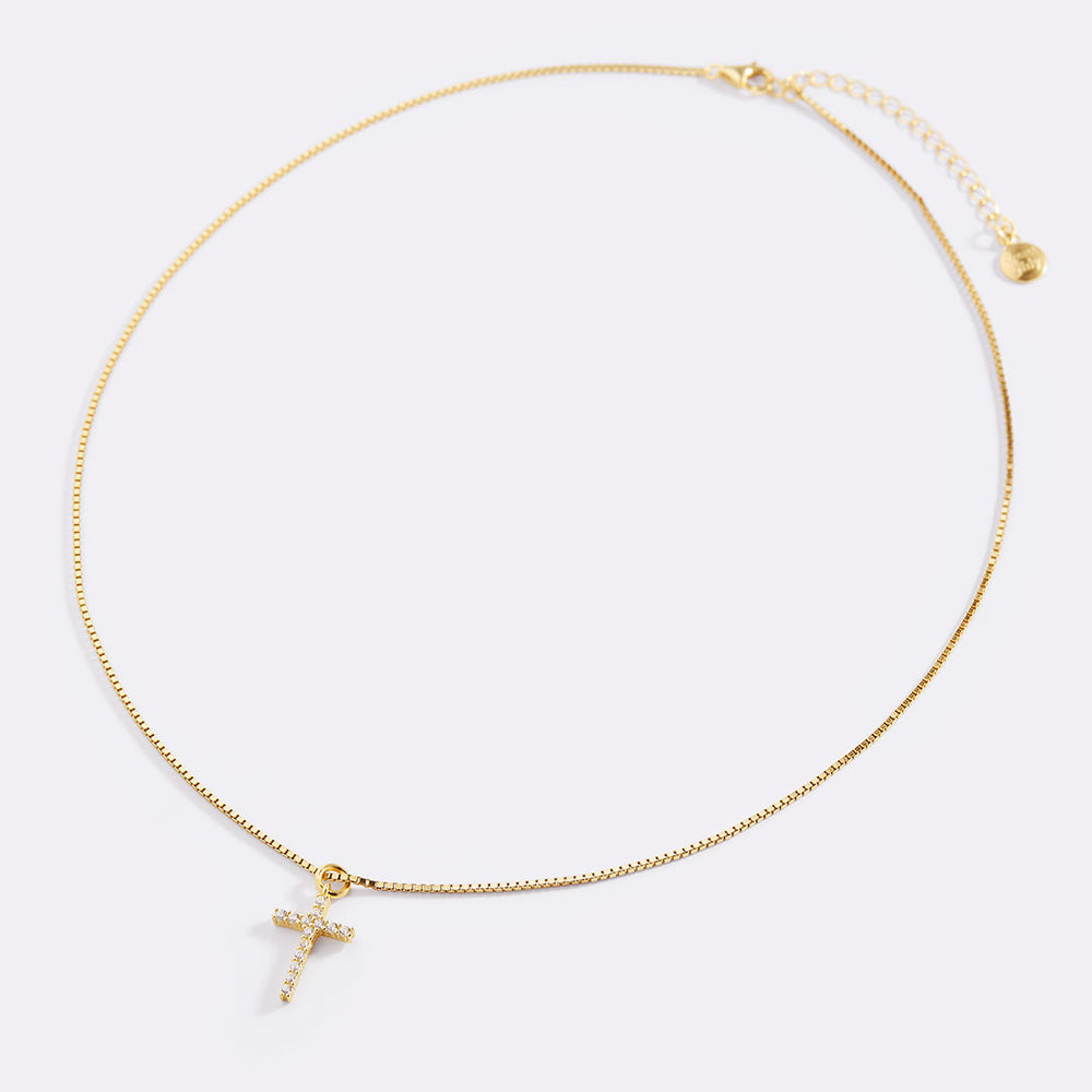 Collier croix pavé de diamants - Cross Pendant Necklace Gold avis et prix