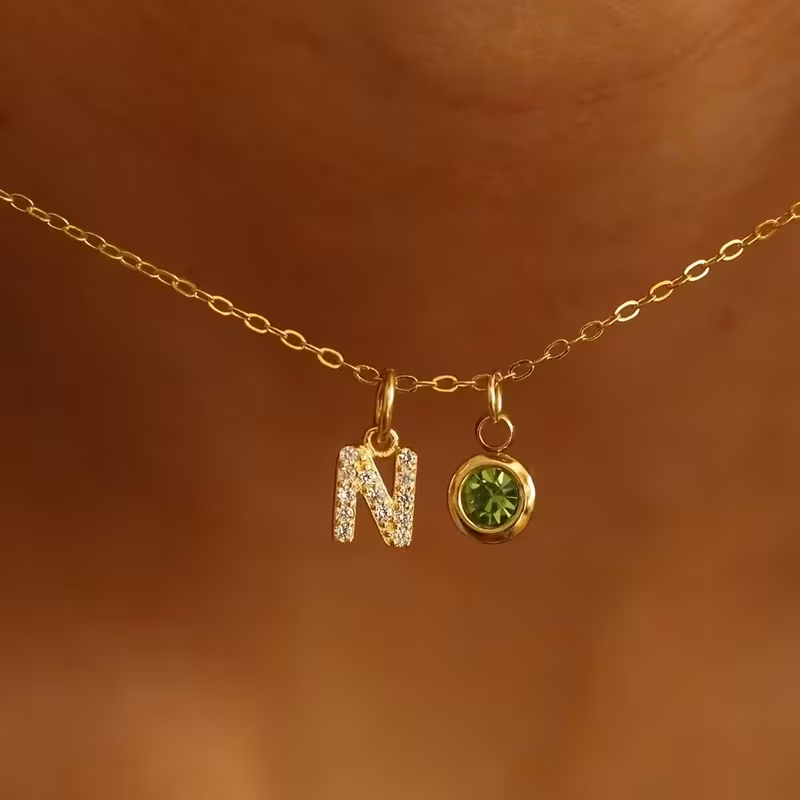 Collier personnalisé avec init - Custom Name Necklace Stainless Steel avis et prix