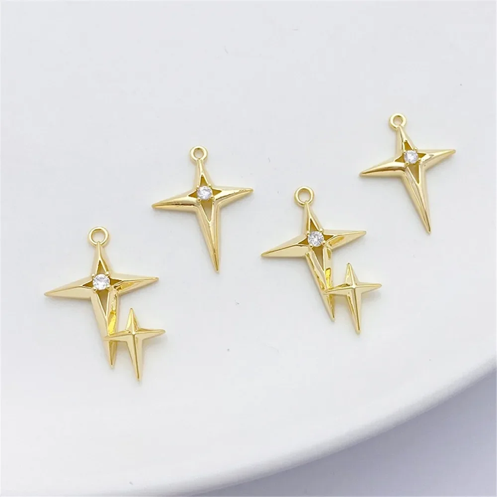 Pendentif étoile croix en Zirc - Cross Pendant Necklace Gold avis et prix