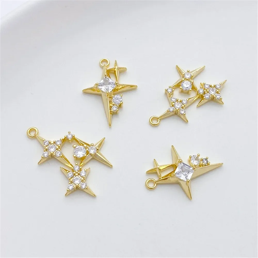 Pendentif étoile croix en Zirc - Cross Pendant Necklace Gold avis et prix