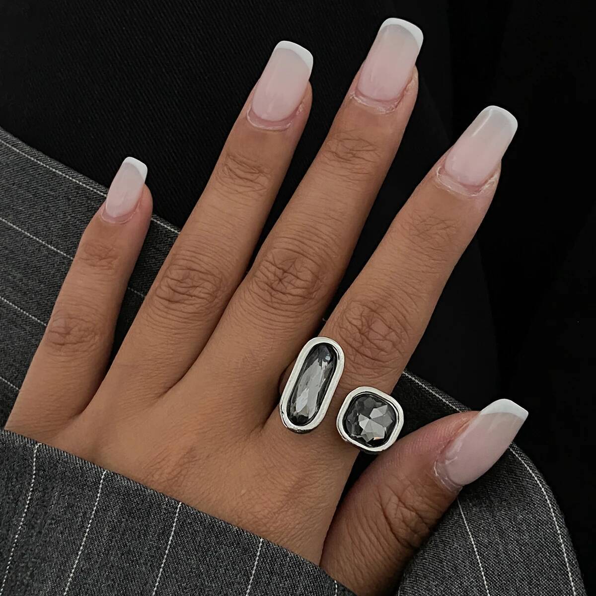 Salircon Vintage noir acryliqu - Vintage Punk Knuckle Rings Set avis et prix