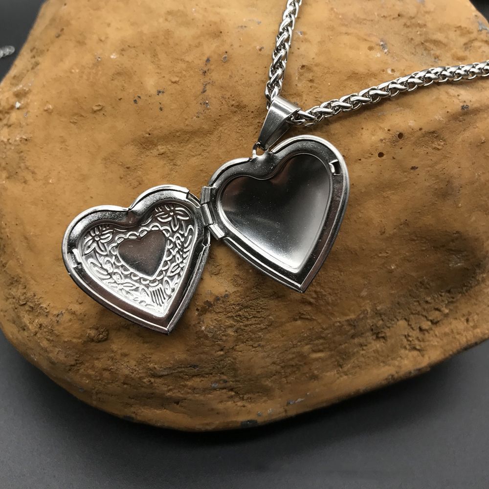 Médaillon de cadre photo en fo - Heart Locket Necklace Photo avis et prix