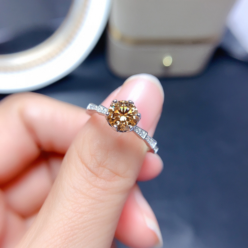 Bague en Morganite, diamant de - Moissanite Engagement Ring 1 Carat avis et prix