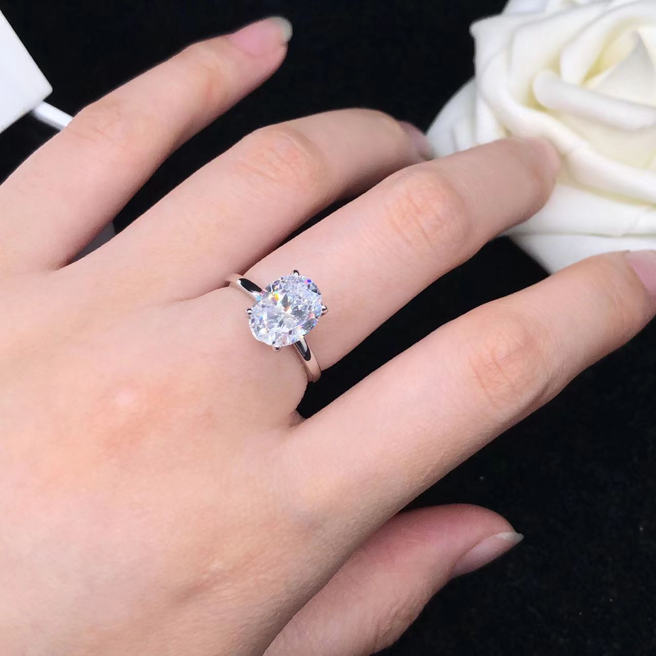 Bagues de fiançailles en Moiss - Moissanite Engagement Ring 1 Carat avis et prix