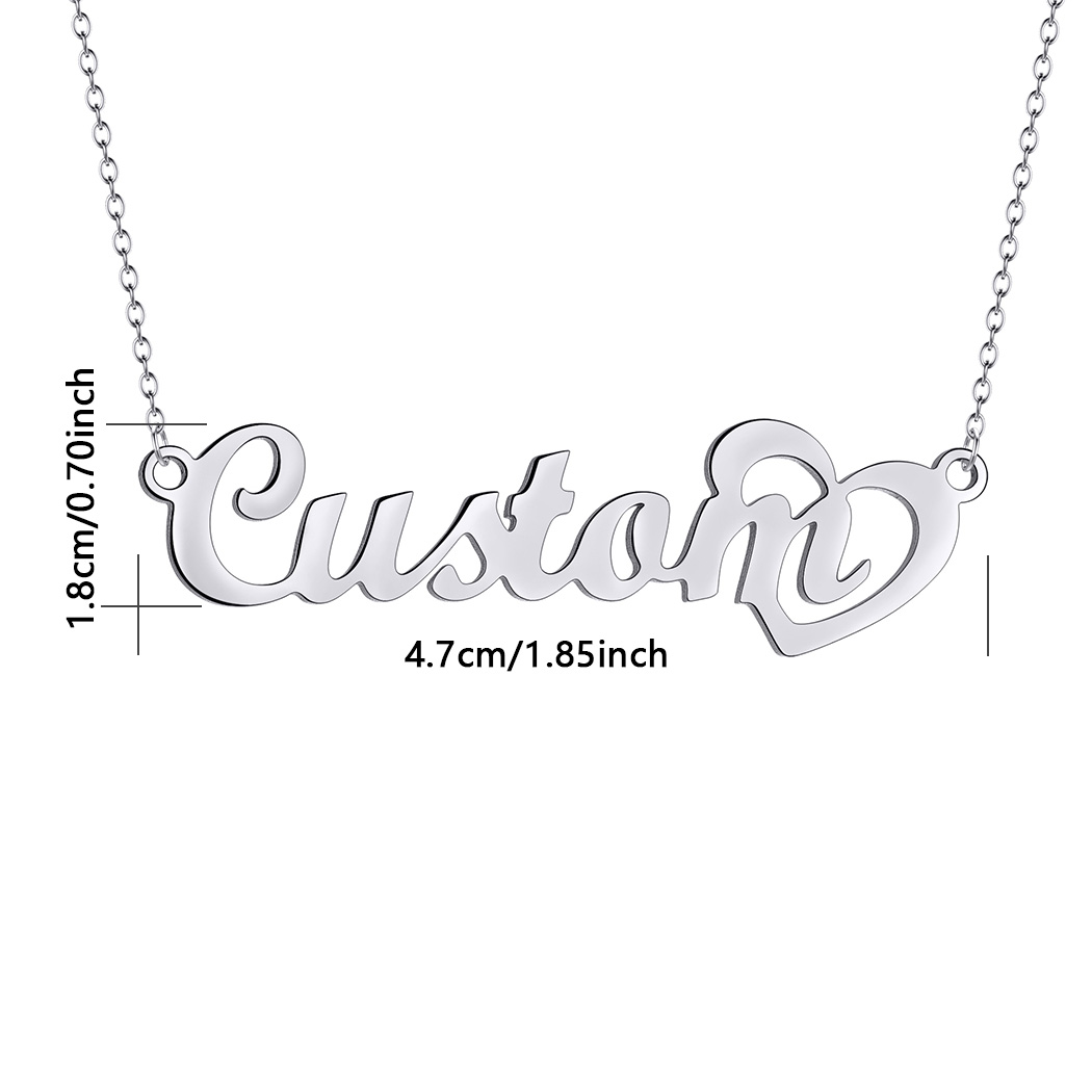 Collier personnalisé avec lett - Custom Name Necklace Stainless Steel avis et prix
