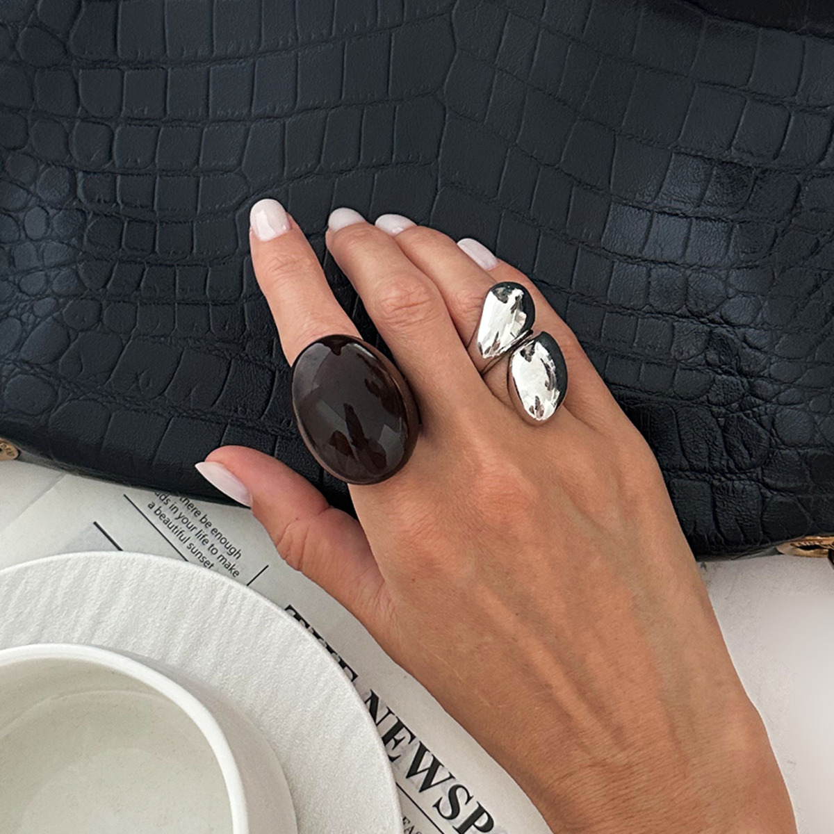 SHIXIN 2 pièces/ensemble Vinta - Vintage Punk Knuckle Rings Set avis et prix
