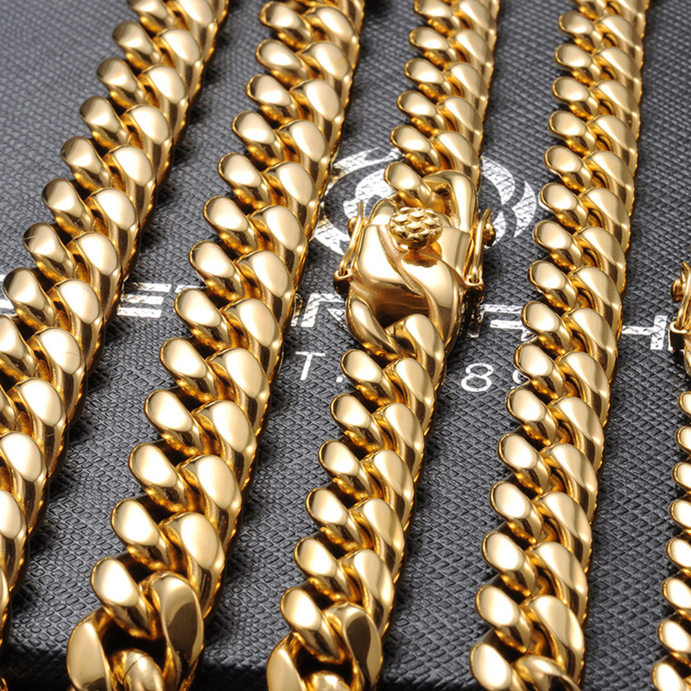 Collier Hip-Hop pour hommes, c - Cuban Link Chain 12Mm avis et prix