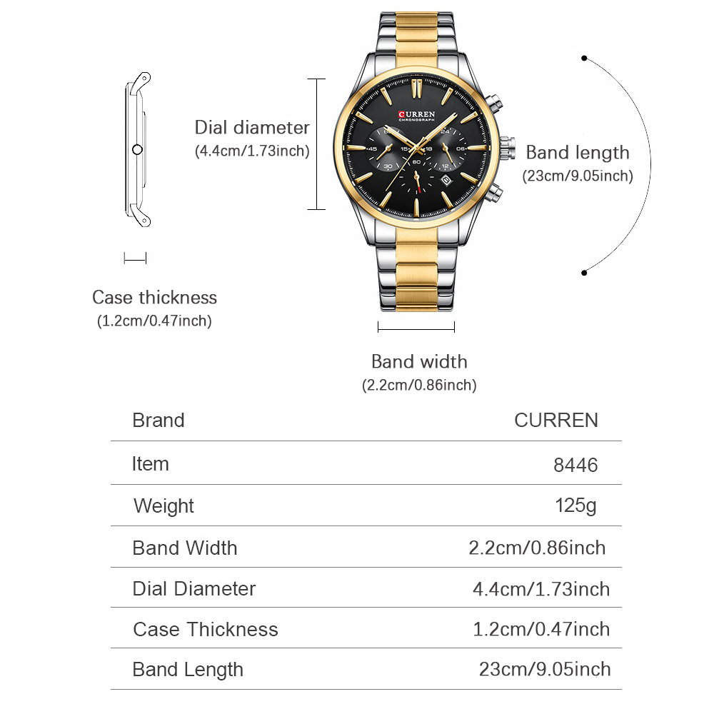 CURREN Casual Quartz Chrono Sp - Watch Accessories avis et prix