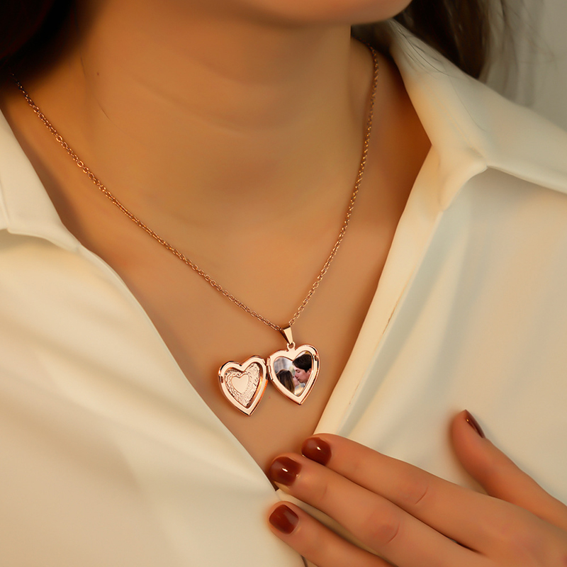 Collier avec pendentif personn - Heart Locket Necklace Photo avis et prix