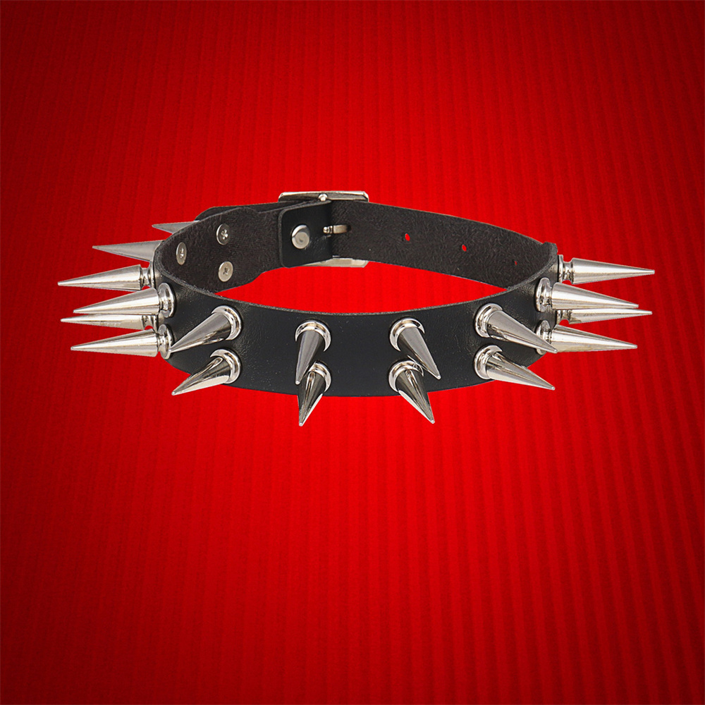 Collier ras du cou à pointes l - Goth Punk Spike Choker avis et prix