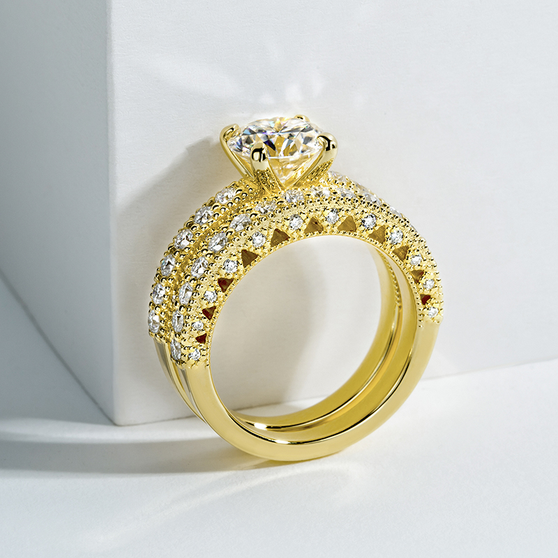 Ensemble de bagues pour femmes - Moissanite Engagement Ring 1 Carat avis et prix