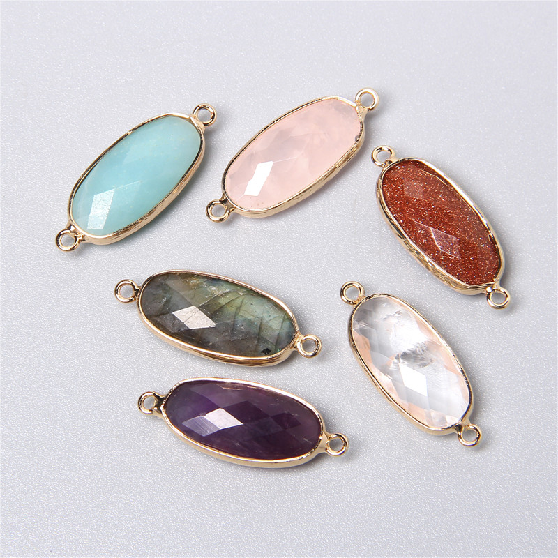 Connecteur en pierre de crista - Crystal Pendant Necklace Natural Stone avis et prix