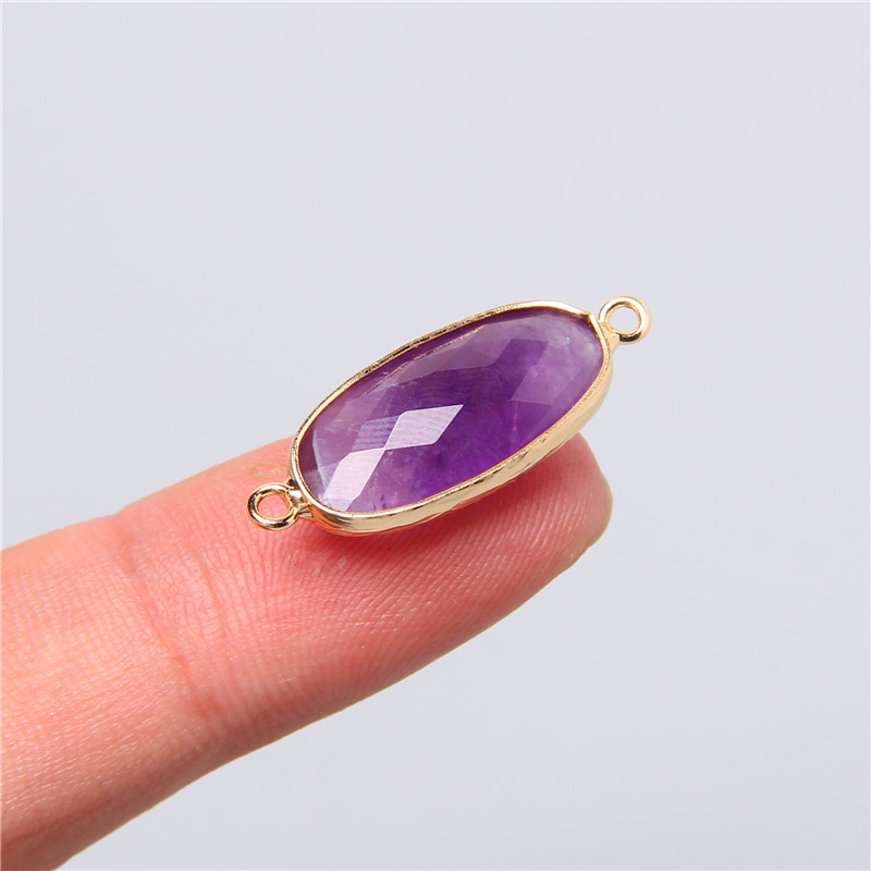 Connecteur en pierre de crista - Crystal Pendant Necklace Natural Stone avis et prix