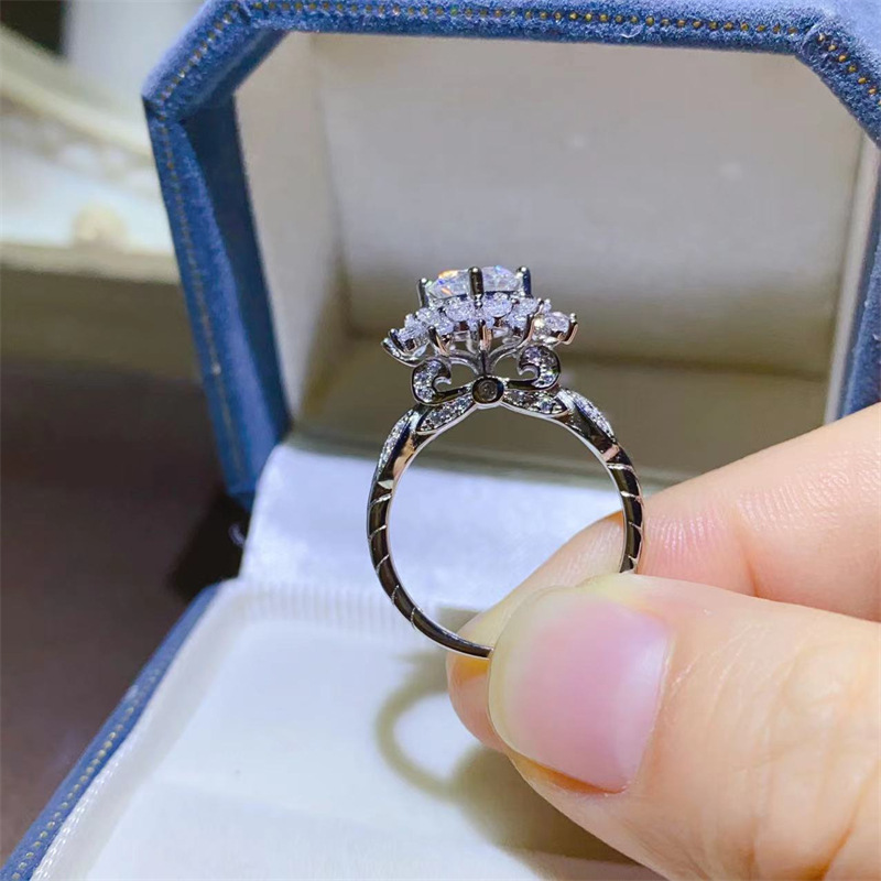 Bague de luxe en or blanc mass - Moissanite Engagement Ring 1 Carat avis et prix