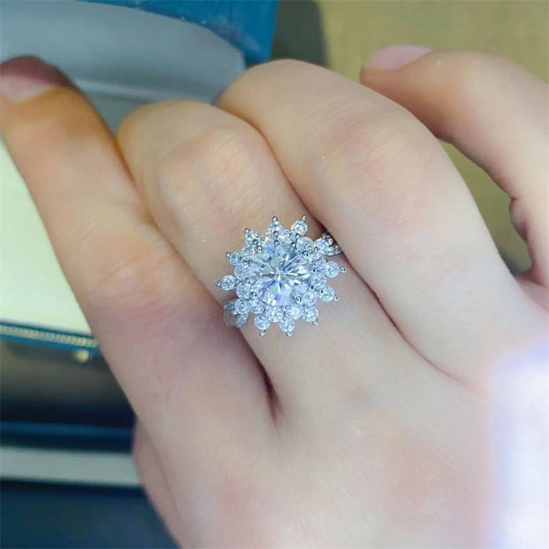 Bague de luxe en or blanc mass - Moissanite Engagement Ring 1 Carat avis et prix