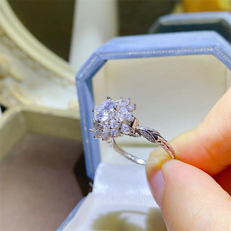 Bague de luxe en or blanc mass - Moissanite Engagement Ring 1 Carat avis et prix