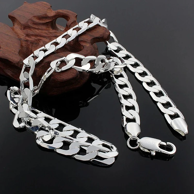 Collier en argent sterling 925 - Cuban Link Chain 12Mm avis et prix