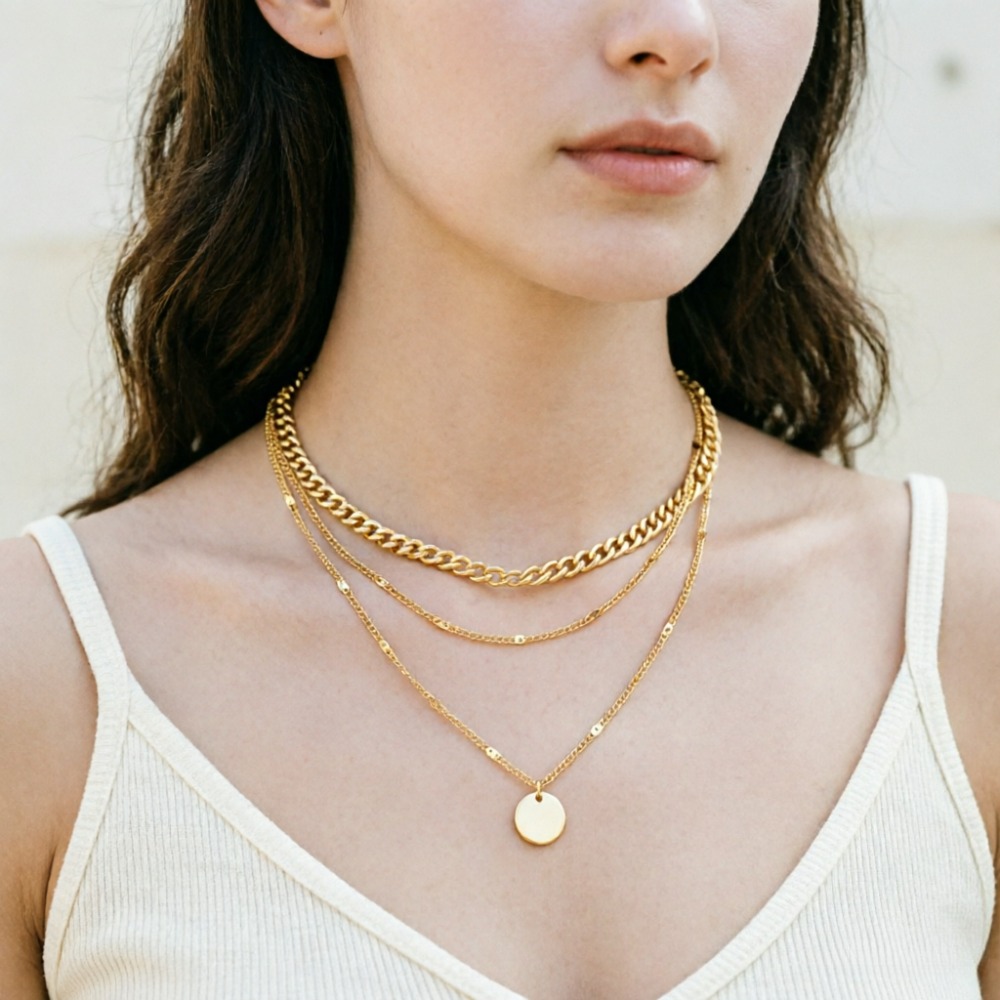 Colliers à pendentifs superpos - Layered Pendant Necklace Aesthetic avis et prix