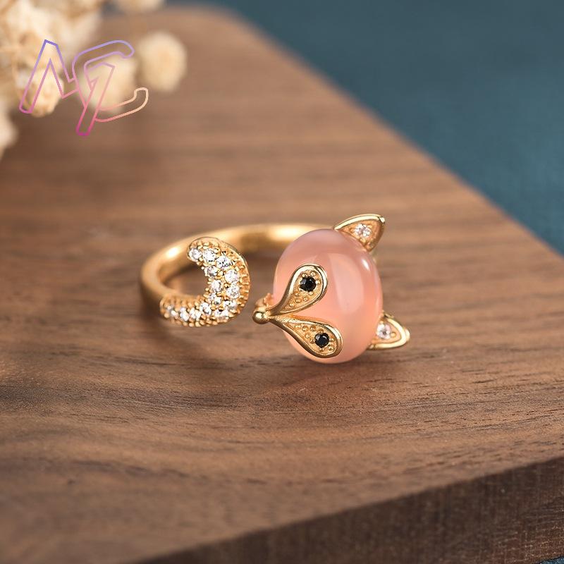 Anneaux de renard en Jade natu - Rings avis et prix