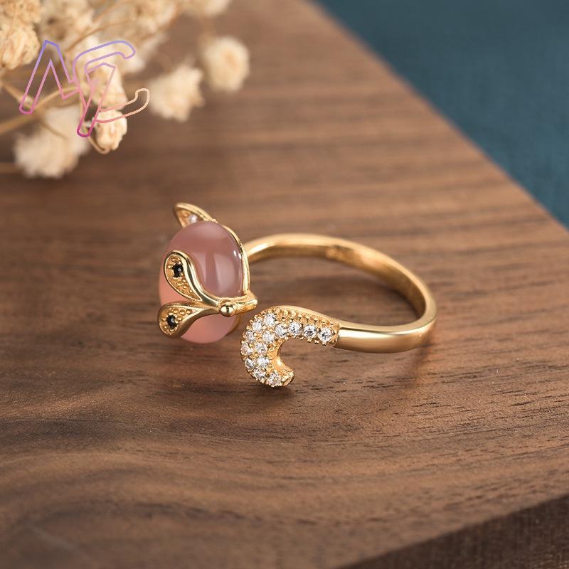 Anneaux de renard en Jade natu - Rings avis et prix