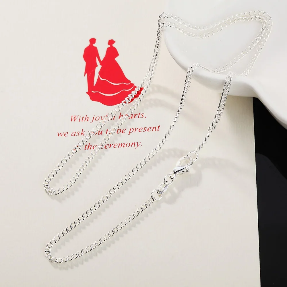 Collier Classique en Argent St - 925 Sterling Silver Chain Necklace Men avis et prix