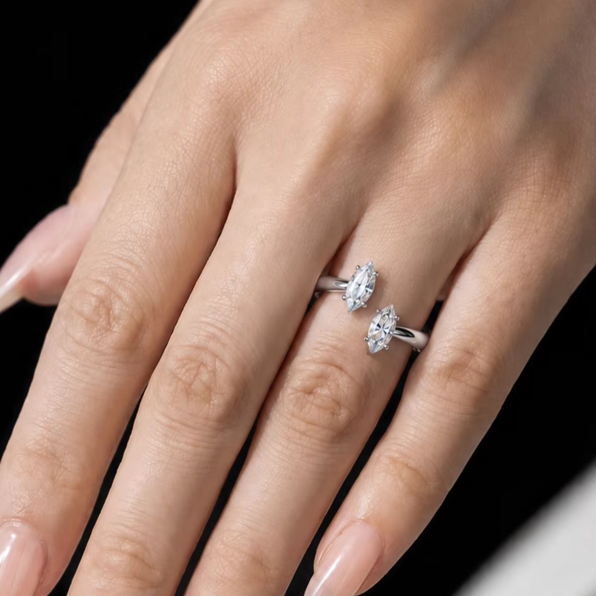 Une bague en argent sterling 9 - Moissanite Engagement Ring 1 Carat avis et prix