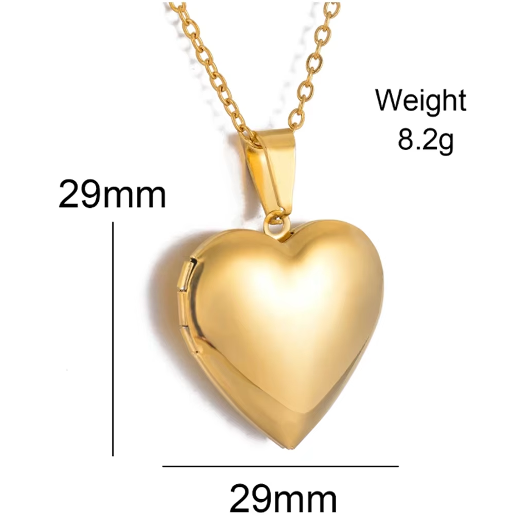 Collier personnalisé de fleur  - Heart Locket Necklace Photo avis et prix