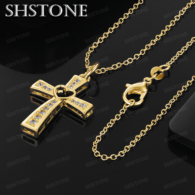 Collier avec pendentif en form - Cross Pendant Necklace Gold avis et prix