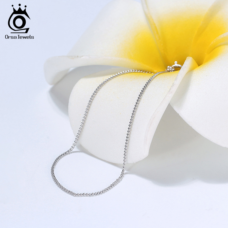 ORSA JEWELS italien 925 en arg - 925 Sterling Silver Chain Necklace Men avis et prix