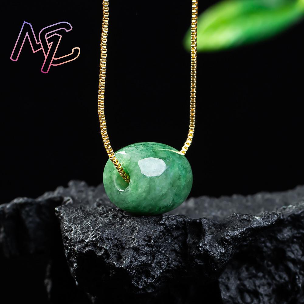 Pendentif en perles de Jade vé - Necklaces avis et prix