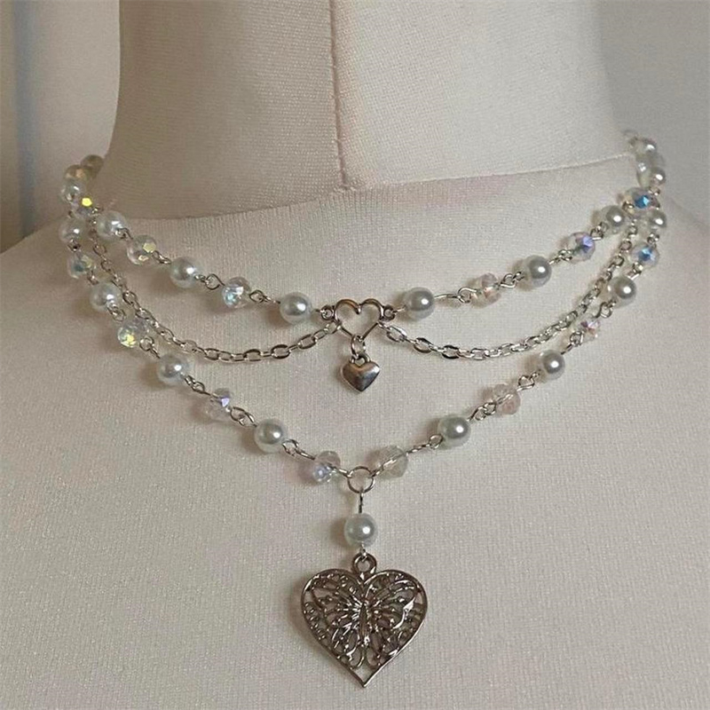 Collier de perles en forme de  - Pearl Choker Necklace Vintage avis et prix
