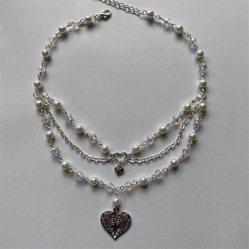 Collier de perles en forme de  - Pearl Choker Necklace Vintage avis et prix