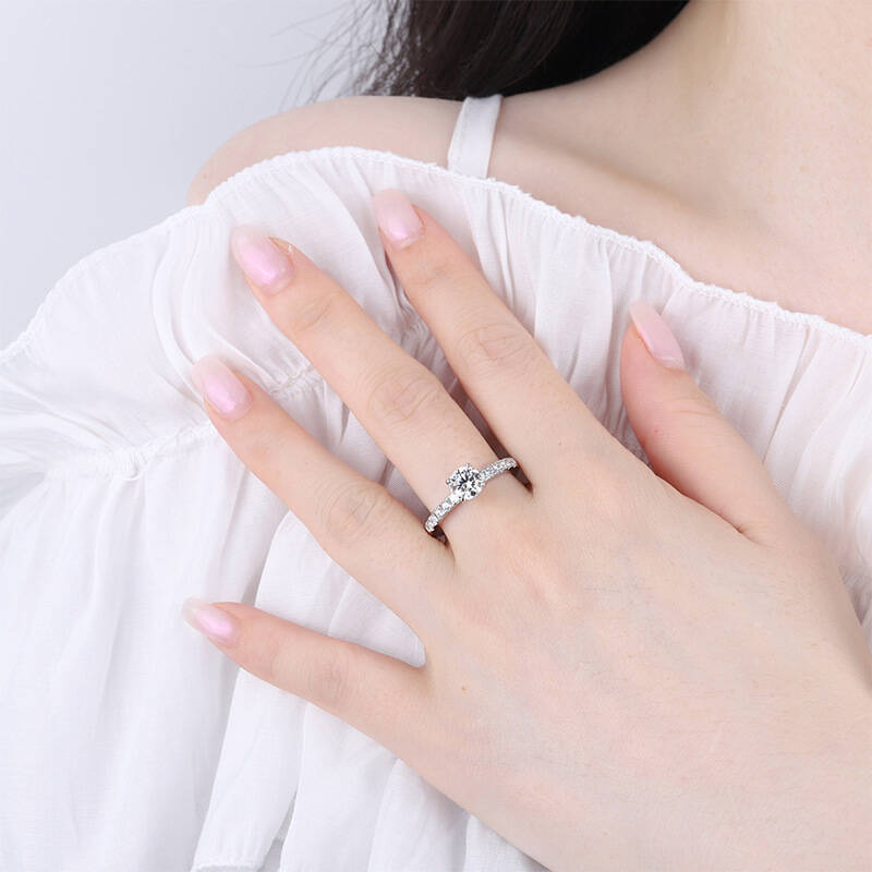 Bague classique en moissanite  - Moissanite Engagement Ring 1 Carat avis et prix