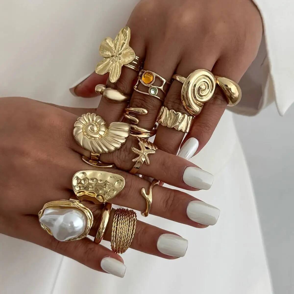 IngeSight.Z 14 pièces/ensemble - Vintage Punk Knuckle Rings Set avis et prix