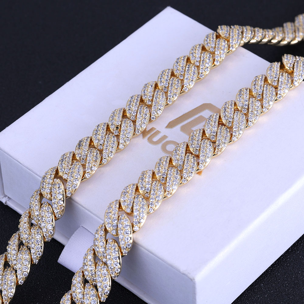 ESKEEM nouveau Style 13MM glac - Cuban Link Chain 12Mm avis et prix