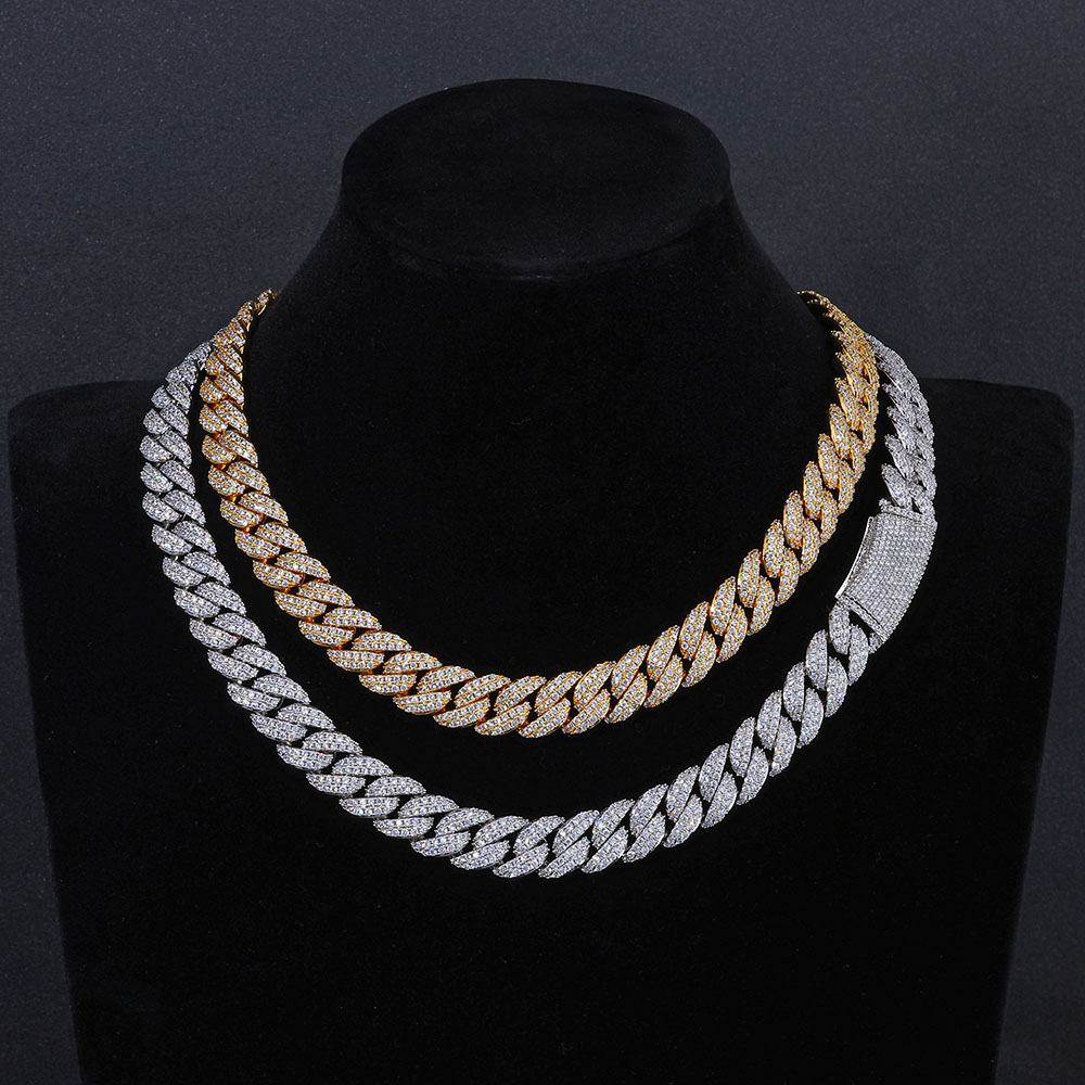 ESKEEM nouveau Style 13MM glac - Cuban Link Chain 12Mm avis et prix