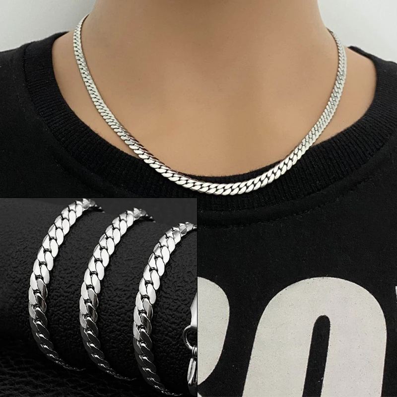 1pc 6 mm hommes 925 en argent  - Cuban Link Chain 12Mm avis et prix