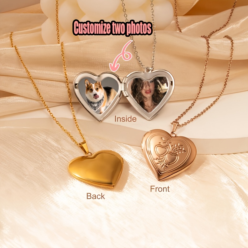 Collier personnalisé avec phot - Heart Locket Necklace Photo avis et prix