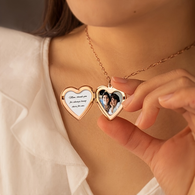 Collier personnalisé avec phot - Heart Locket Necklace Photo avis et prix